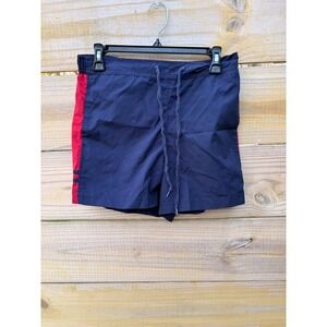 Energy Zone Mens Vintage Navy Blue Red Colorblock Swim Trunks Size M 3in Inseam